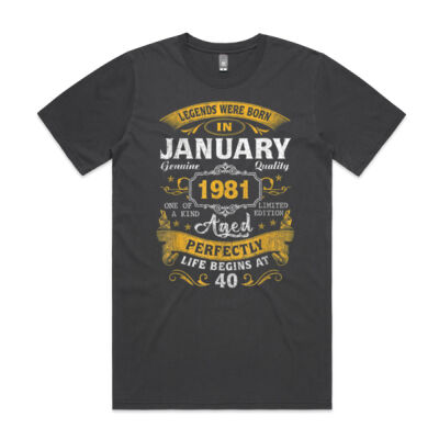 Legends Born In January 1981 40th Birthday Gift 40 Yrs Old Thumbnail
