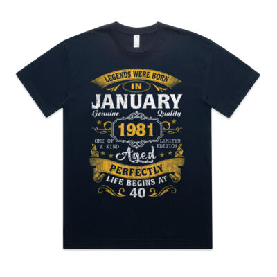 Legends Born In January 1981 40th Birthday Gift 40 Yrs Old Thumbnail