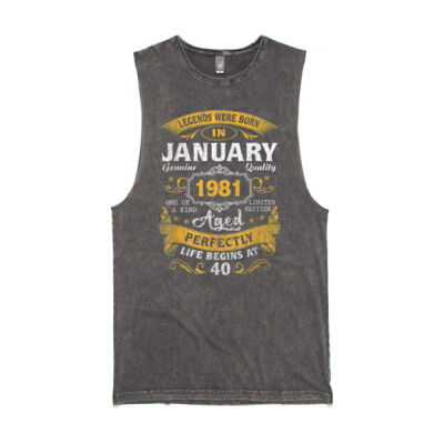 Legends Born In January 1981 40th Birthday Gift 40 Yrs Old Thumbnail