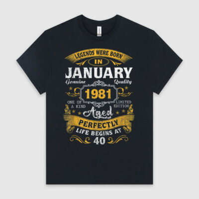 Legends Born In January 1981 40th Birthday Gift 40 Yrs Old Thumbnail