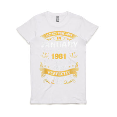 Legends Born In January 1981 40th Birthday Gift 40 Yrs Old Thumbnail