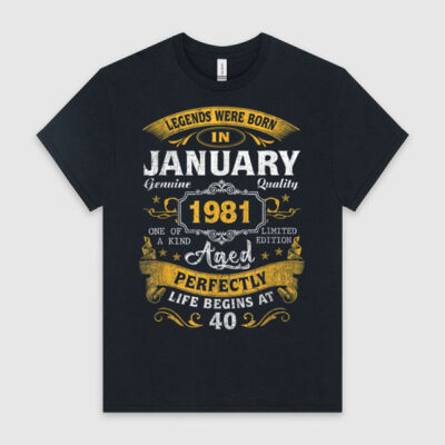 Legends Born In January 1981 40th Birthday Gift 40 Yrs Old Thumbnail