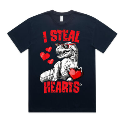 Boys Valentines Day Kids Dinosaur T rex Lover I Steal Hearts Thumbnail