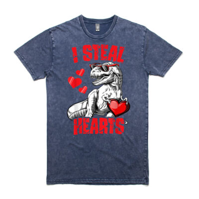 Boys Valentines Day Kids Dinosaur T rex Lover I Steal Hearts Thumbnail