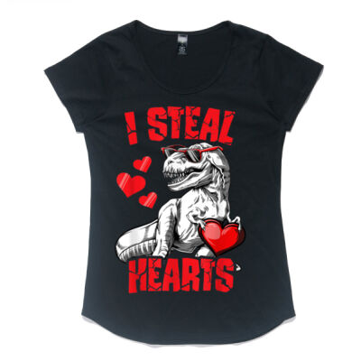 Boys Valentines Day Kids Dinosaur T rex Lover I Steal Hearts Thumbnail