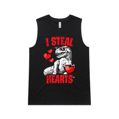 Boys Valentines Day Kids Dinosaur T rex Lover I Steal Hearts Thumbnail