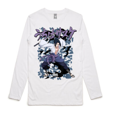 Naruto Shippuden Sasuke Curse - AS Colour Ink Longsleeve Mens Tee Thumbnail