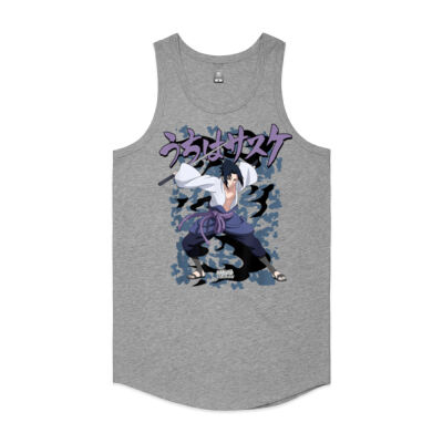 Naruto Shippuden Sasuke Curse - AS Colour Authentic Singlet Thumbnail