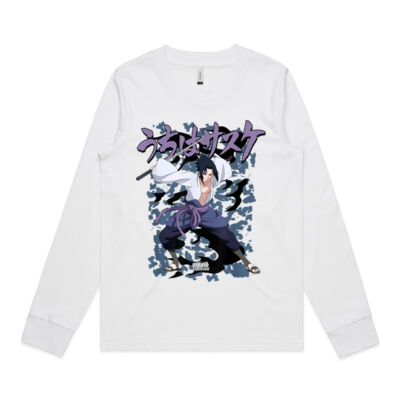 Naruto Shippuden Sasuke Curse - Women's Dice Long Sleeve Cuff T Shirt by 'As Colour ' Thumbnail