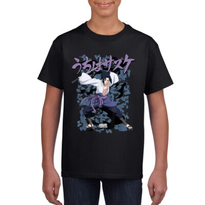Naruto Shippuden Sasuke Curse - Gildan Youth Crew Neck Tee Thumbnail