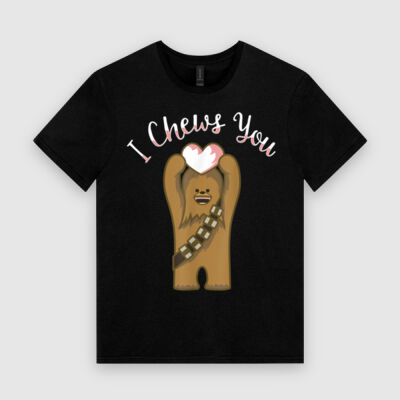 Star Wars Valentines I Chews You Chewbacca - Gildan Slim Lightweight Crew Neck T - Same Day Dispatch Thumbnail