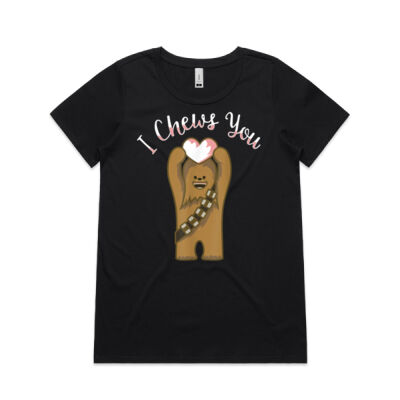 Star Wars Valentines I Chews You Chewbacca - AS Colour Women's Shallow Scoop Tee - 4011 Thumbnail