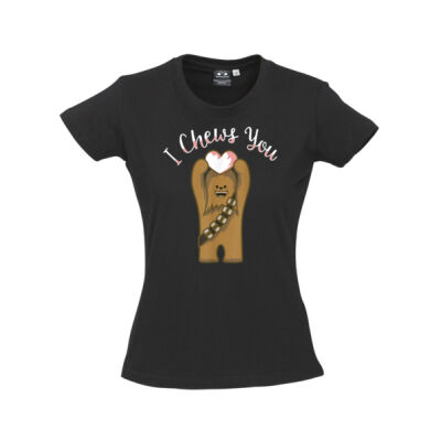 Star Wars Valentines I Chews You Chewbacca - Womens Ice Cotton Tee sz6 - sz24 Thumbnail