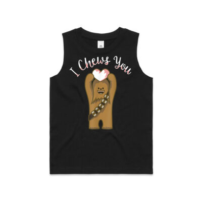 Star Wars Valentines I Chews You Chewbacca - AS Colour Kids Barnard Tank Thumbnail