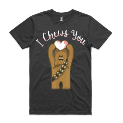 Star Wars Valentines I Chews You Chewbacca - AS Colour Staple Marle Tee 5001M Thumbnail