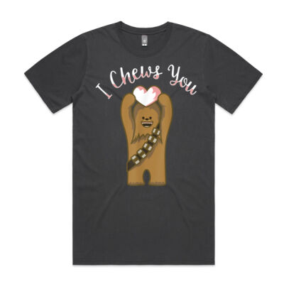 Star Wars Valentines I Chews You Chewbacca - AS Colour Mens Faded Tee - 5065 Thumbnail