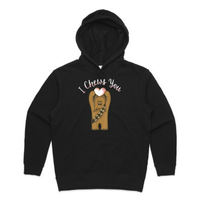 Star Wars Valentines I Chews You Chewbacca - AS Colour Women's Premium Hood 4120 Thumbnail