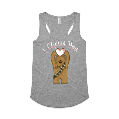 Star Wars Valentines I Chews You Chewbacca - AS Colour Women's Yes Racerback Tank Thumbnail