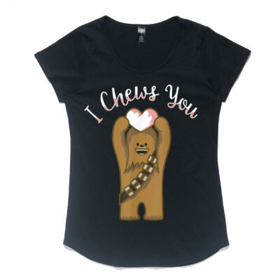 Star Wars Valentines I Chews You Chewbacca - AS Colour Women's Mali Capped Sleeve Tee Thumbnail