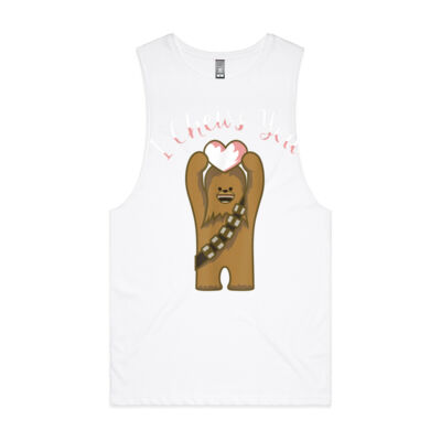 Star Wars Valentines I Chews You Chewbacca - AS Colour Men's Barnard Tank Tee  Thumbnail