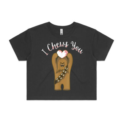 Star Wars Valentines I Chews You Chewbacca - AS Colour CROP TEE - 4062 Thumbnail