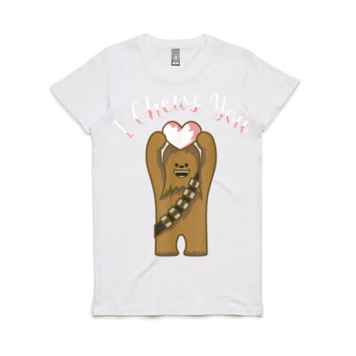 Star Wars Valentines I Chews You Chewbacca - AS Colour Women's Maple Crew Neck Tee Thumbnail