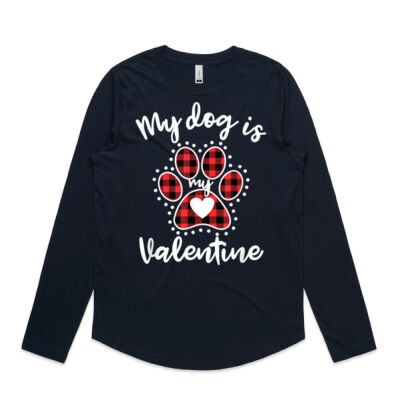 My Dog is My Valentine Tee Gift for dog lover Thumbnail