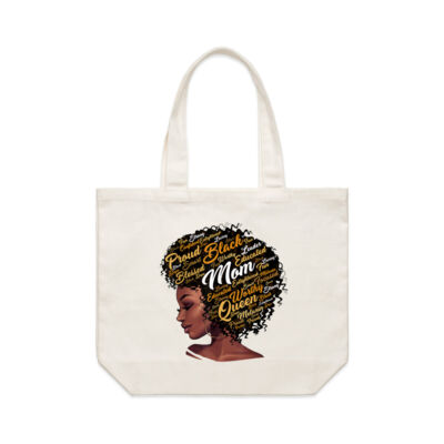 Happy Mother s Day Black Mom Queen Afro African Woman - AS Colour Shoulder Tote 1002 Thumbnail
