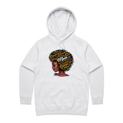 Happy Mother s Day Black Mom Queen Afro African Woman - Women's Supply Hood Thumbnail