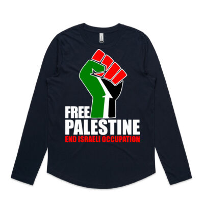 Free Palestine End Israeli Occupation - AS Colour Women's Curve Longsleeve - 4055 Thumbnail