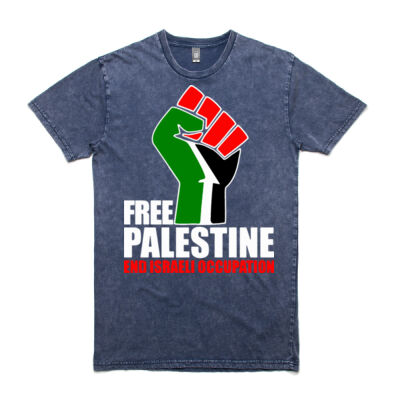 Free Palestine End Israeli Occupation - Stone Wash Staple Tee Thumbnail