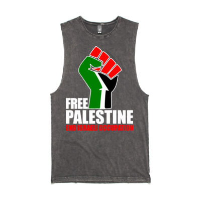 Free Palestine End Israeli Occupation - Stone Wash Barnard Tank Thumbnail