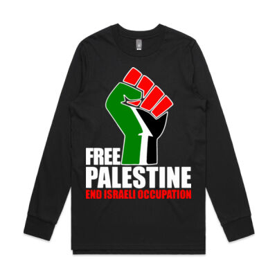 Free Palestine End Israeli Occupation - Base Longsleeve Tee (Same Day) Thumbnail