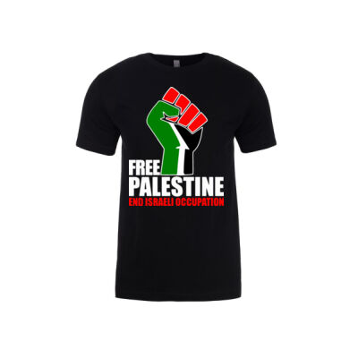 Free Palestine End Israeli Occupation - Mens Fitted Cotton Tee Thumbnail