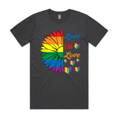 Lgbt Love Is Love Sunflower - Mens Faded Tee Thumbnail