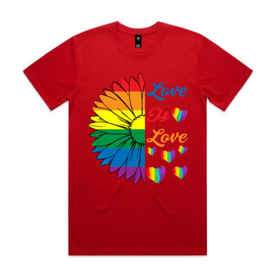 Lgbt Love Is Love Sunflower - Mens Staple Tee Thumbnail