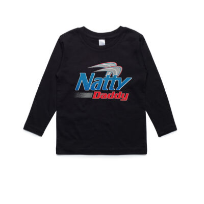 Natty Daddy (on Back) Funny Father's Day - AS Colour Kids Longsleeve Tee Thumbnail