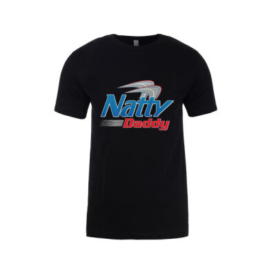 Natty Daddy (on Back) Funny Father's Day - Mens Slim Cotton Tee (Same Day) Thumbnail