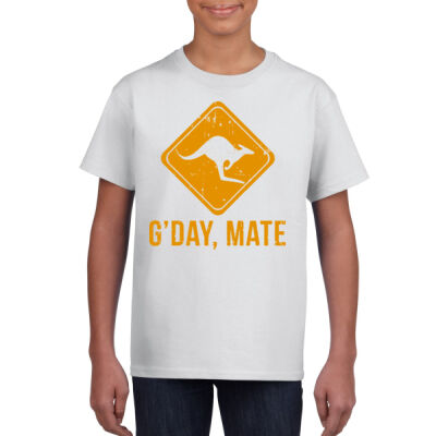G’day Mate Funny Kangaroo - Gildan Youth Unisex T Shirt Thumbnail