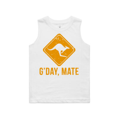 G’day Mate Funny Kangaroo - Youth Barnard Tank Thumbnail