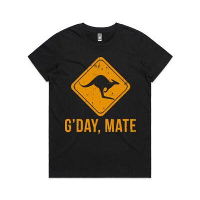 G’day Mate Funny Kangaroo - Maple Tee (Same Day) Thumbnail