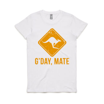 G’day Mate Funny Kangaroo - Women's Maple Tee Thumbnail