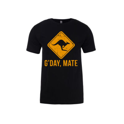 G’day Mate Funny Kangaroo - Mens Fitted Cotton Tee Thumbnail