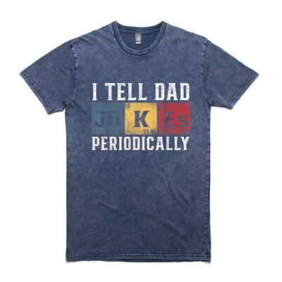 I Tell Dad Jokes Periodically Funny Vintage - Stone Wash Staple Tee Thumbnail