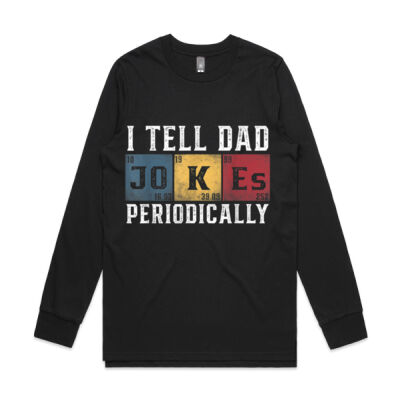 I Tell Dad Jokes Periodically Funny Vintage - Mens Base Longsleeve Tee Thumbnail