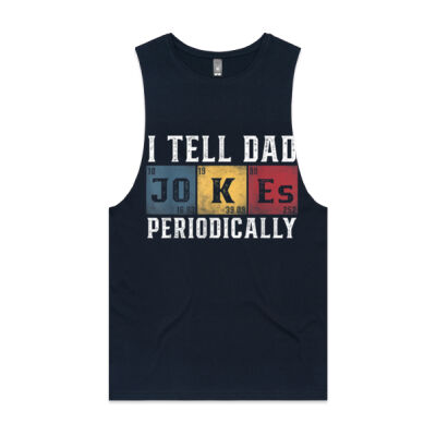 I Tell Dad Jokes Periodically Funny Vintage - Mens Barnard Tank Thumbnail