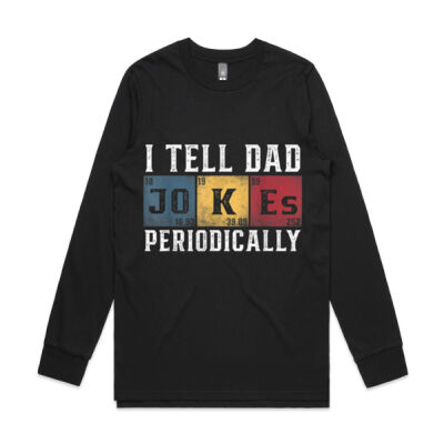 I Tell Dad Jokes Periodically Funny Vintage - Base Longsleeve Tee (Same Day) Thumbnail