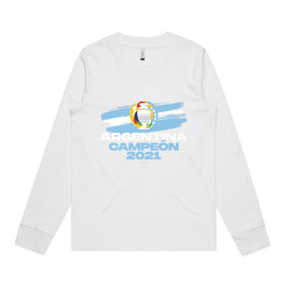 Copa America 2021 Argentina Campeón - Women's Dice Long Sleeve Tee Thumbnail