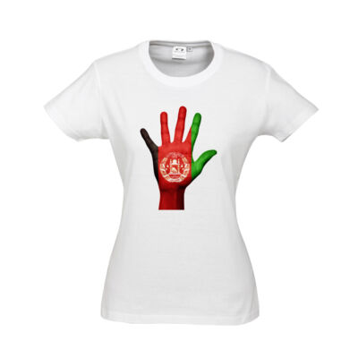Vintage Afghanistan Flag - Womens Ice Cotton Tee sz6 - sz24 Thumbnail