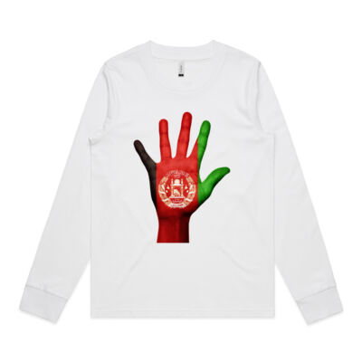 Vintage Afghanistan Flag - Women's Dice Long Sleeve Tee Thumbnail